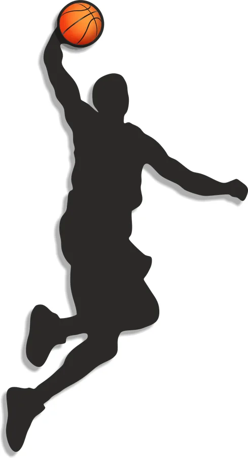 Silueta - Basketbalista s loptou - 3