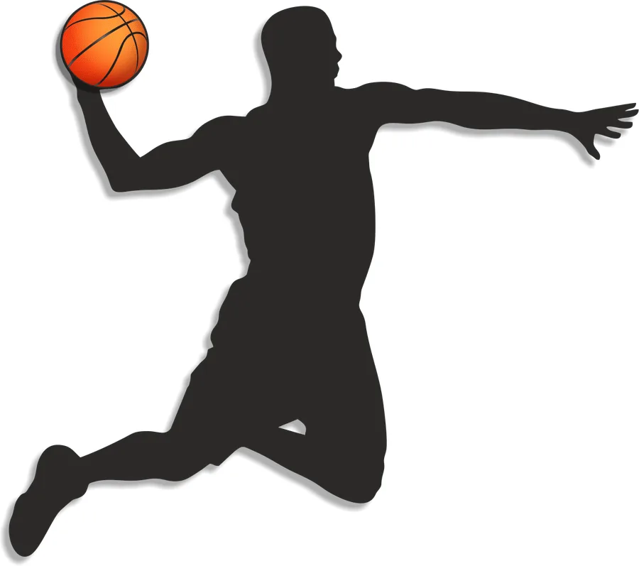 Silueta - Basketbalista s loptou - 4