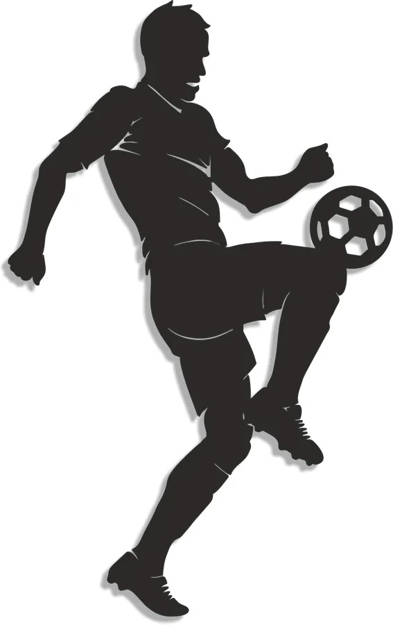 Silueta - Futbalista s loptou - 1