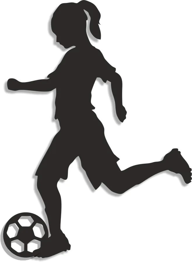 Silueta - Futbalistka s loptou - 5