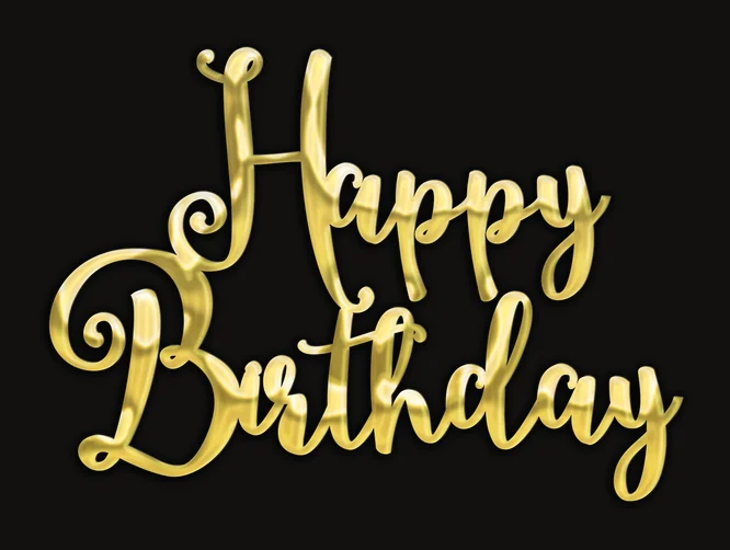 Happy Birthday - Stars – zápich na tortu