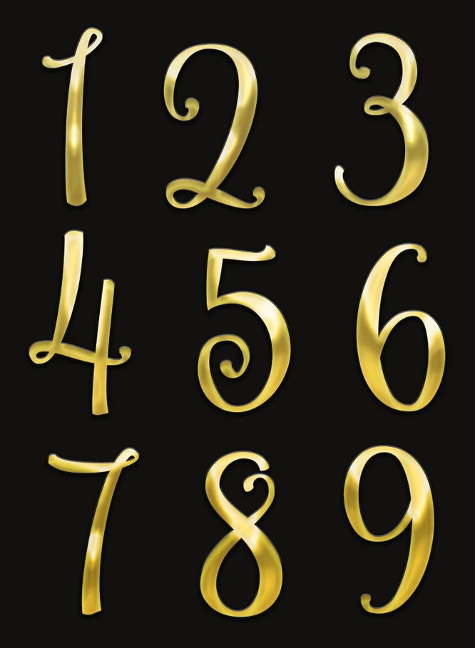Čísla od 1 - 9 Stars